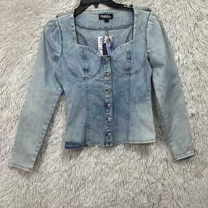 Women's Size‎ Medium Blue Corset Bustier Top